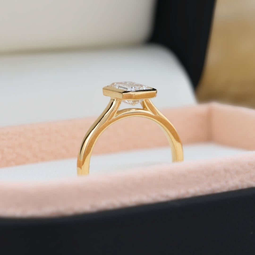 Mathieu Blanchard Bagues Bague solitaire Émeraude diamant 1 ct
