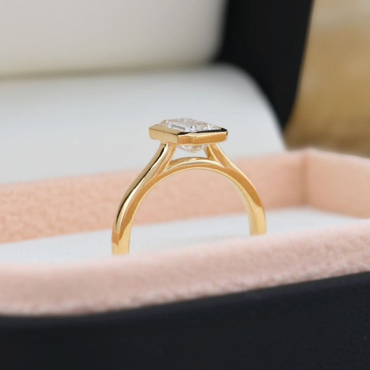 Mathieu Blanchard Bagues Bague solitaire Émeraude diamant 1 ct