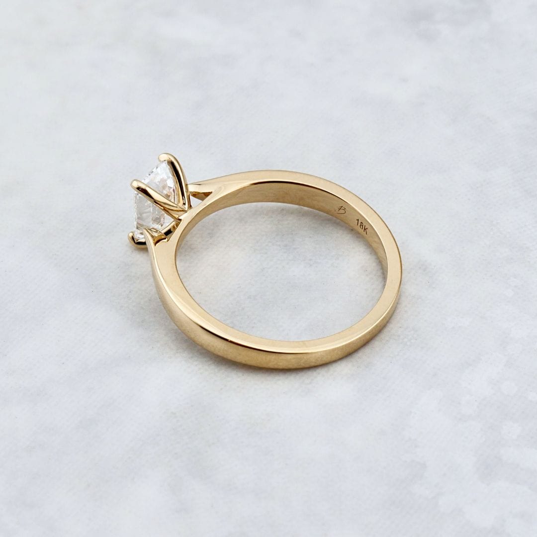 Mathieu Blanchard Bagues Bague solitaire Émeraude en or 14K - 18K et diamant 1 ct