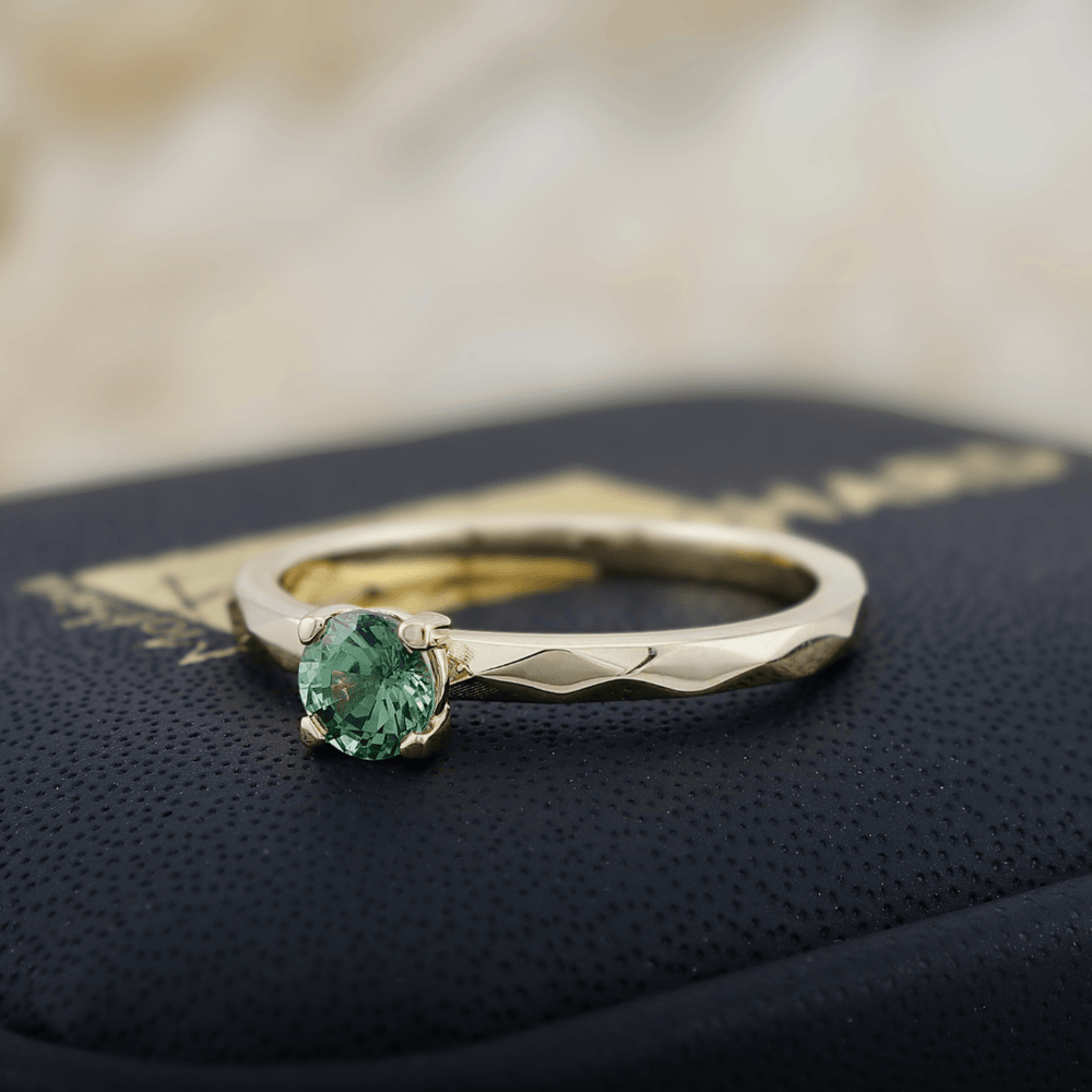 Mathieu Blanchard Bagues Bague solitaire Facette Saphir Bleu - Vert