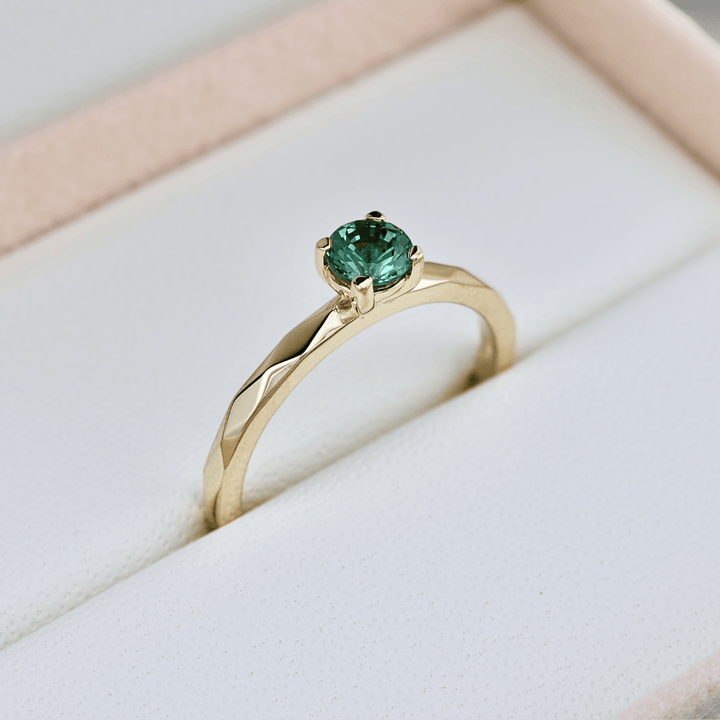 Mathieu Blanchard Bagues Bague solitaire Facette Saphir Bleu - Vert