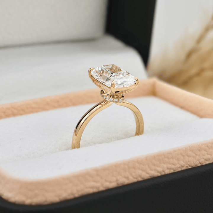 Bague Solitaire Halo Diamant Radiant 3,8 ct Mathieu Blanchard Bagues Bague Boucle Solitaire Halo Diamant Radiant 3,8 ct | Mathieu Blanchard Mathieu Blanchard Joaillerie