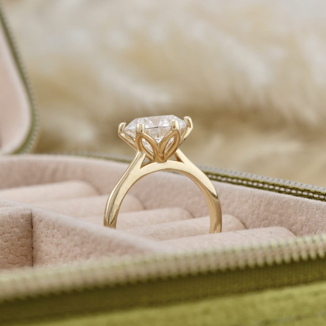 Mathieu Blanchard Bagues Bague Solitaire Lotus Diamant 2.5 ct