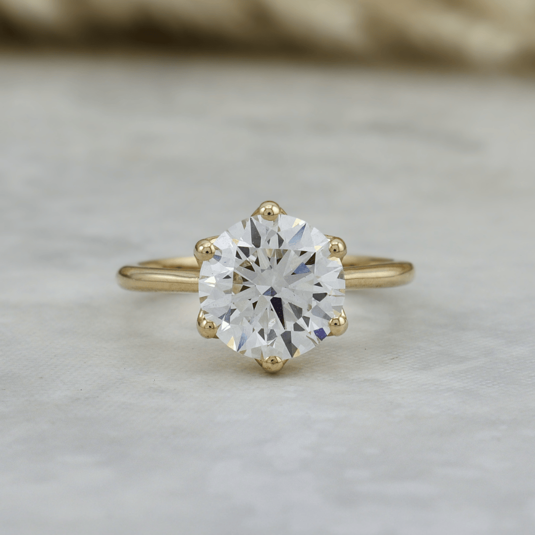 Mathieu Blanchard Bagues Bague Solitaire Lotus Diamant 2.5 ct