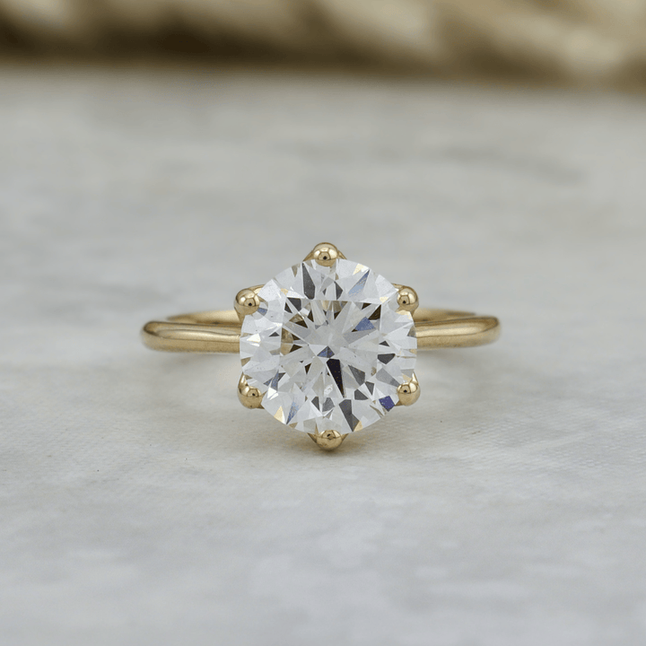 Mathieu Blanchard Bagues Bague Solitaire Lotus Diamant 2.5 ct