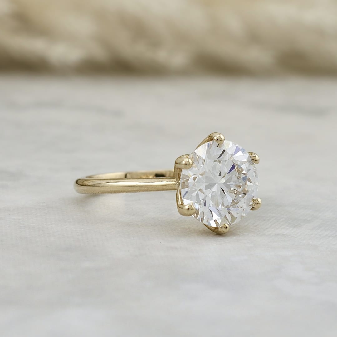 Mathieu Blanchard Bagues Bague Solitaire Lotus Diamant 2.5 ct