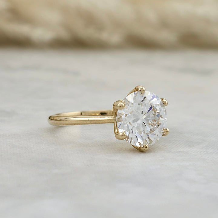 Bague Solitaire Lotus Diamant 2.5 ct Mathieu Blanchard Bagues Bague de fiançailles oval diamant de laboratoire | Mathieu Blanchard Mathieu Blanchard Joaillerie