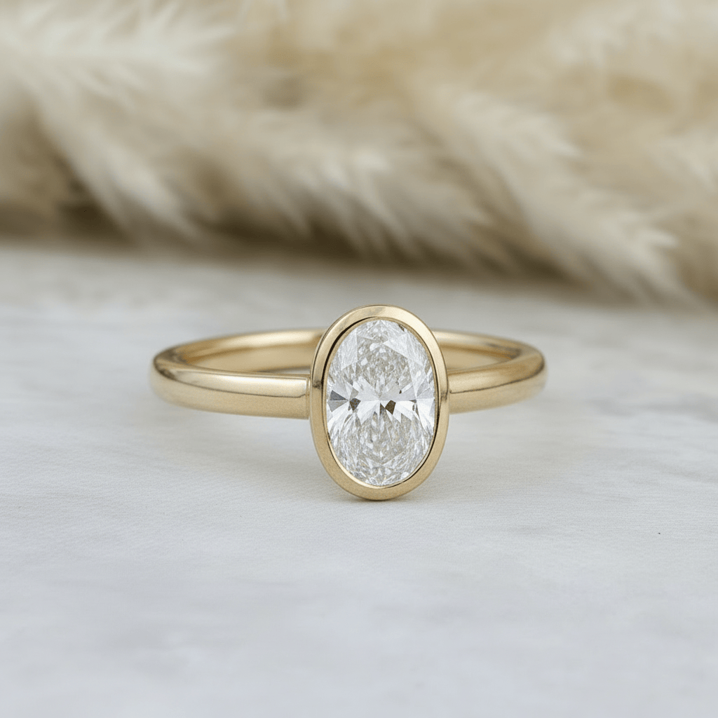 Mathieu Blanchard Bagues Bague solitaire Oval diamants 1 ct