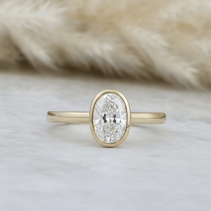 Bague solitaire Ovale diamant 1 ct Mathieu Blanchard Bagues Bague solitaire cathédrale diamant oval 1 ct | Mathieu Blanchard Mathieu Blanchard Joaillerie