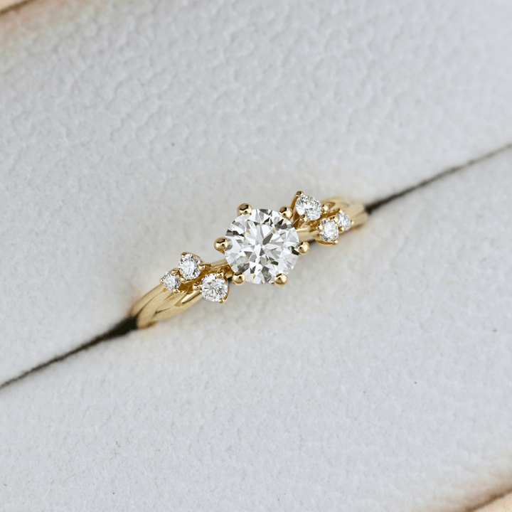 Mathieu Blanchard Bagues Bague solitaire Torsade en or 14K - 18K ou platine et diamant 0,55 ct