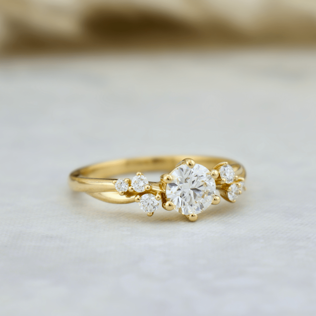 Mathieu Blanchard Bagues Bague solitaire Torsade en or 14K - 18K ou platine et diamant 0,55 ct