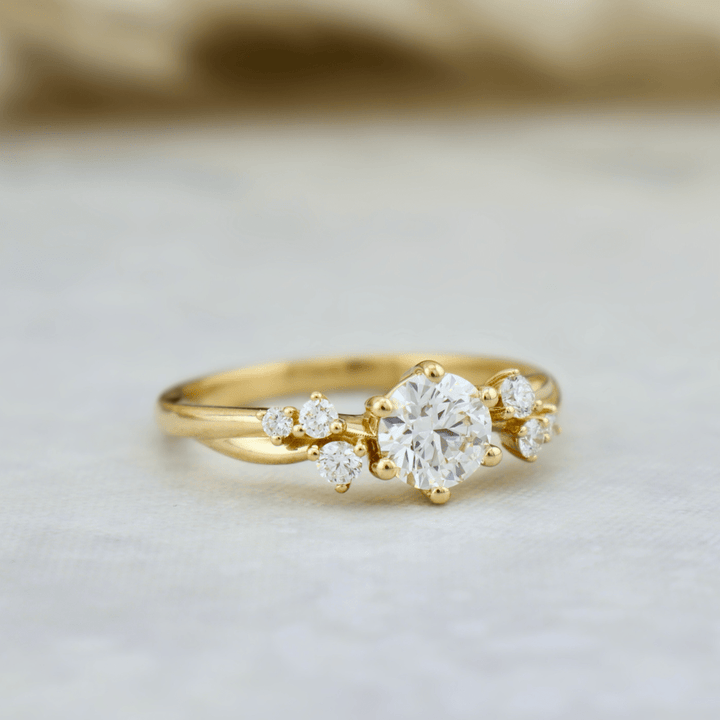 Mathieu Blanchard Bagues Bague solitaire Torsade en or 14K - 18K ou platine et diamant 0,55 ct