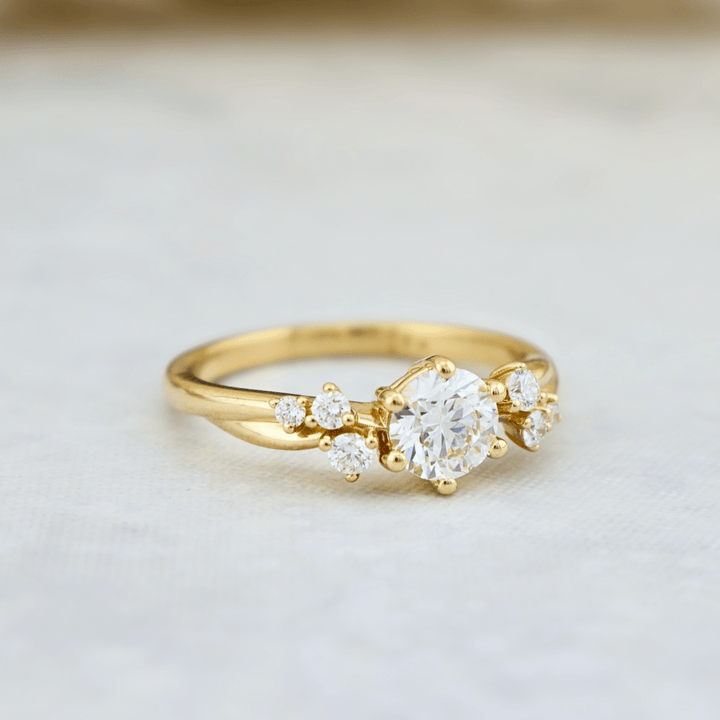 Mathieu Blanchard Bagues Bague solitaire Torsade en or 14K - 18K ou platine et diamant 0,55 ct