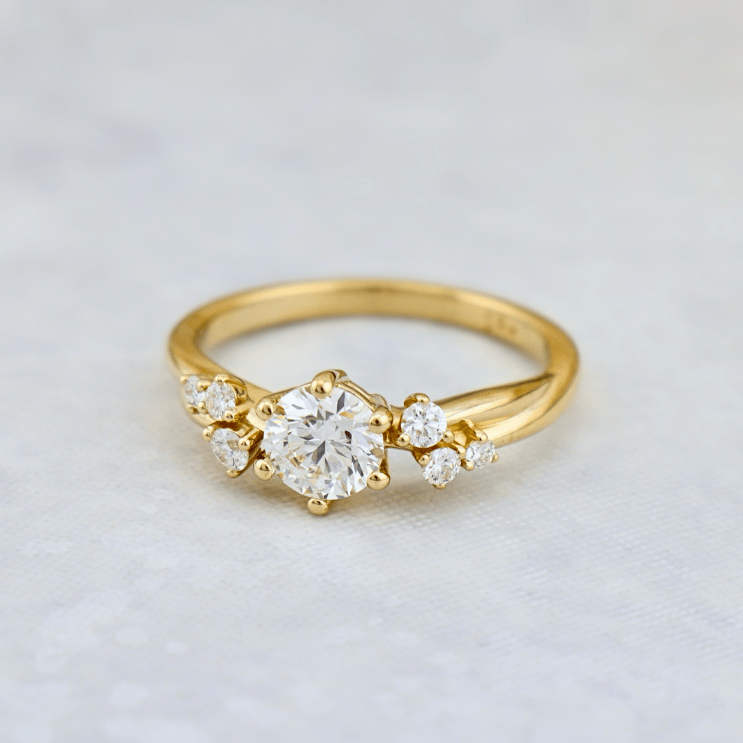 Mathieu Blanchard Bagues Bague solitaire Torsade en or 14K - 18K ou platine et diamant 0,55 ct