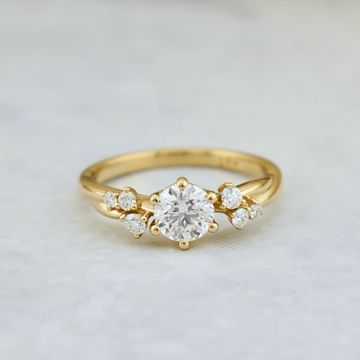 Mathieu Blanchard Bagues Bague solitaire Torsade en or 14K - 18K ou platine et diamant 0,55 ct