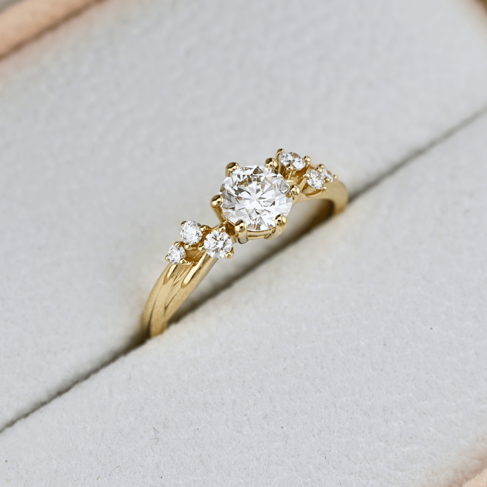 Mathieu Blanchard Bagues Bague solitaire Torsade en or 14K - 18K ou platine et diamant 0,55 ct