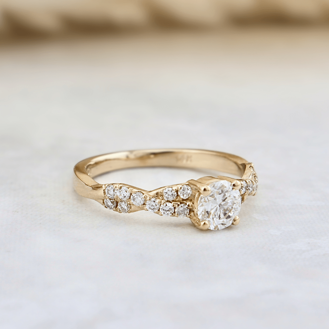 Bague solitaire Torsade et diamant 0,5 ct Mathieu Blanchard Bagues Bague de fiançailles Torsade en diamants | Mathieu Blanchard Mathieu Blanchard Joaillerie