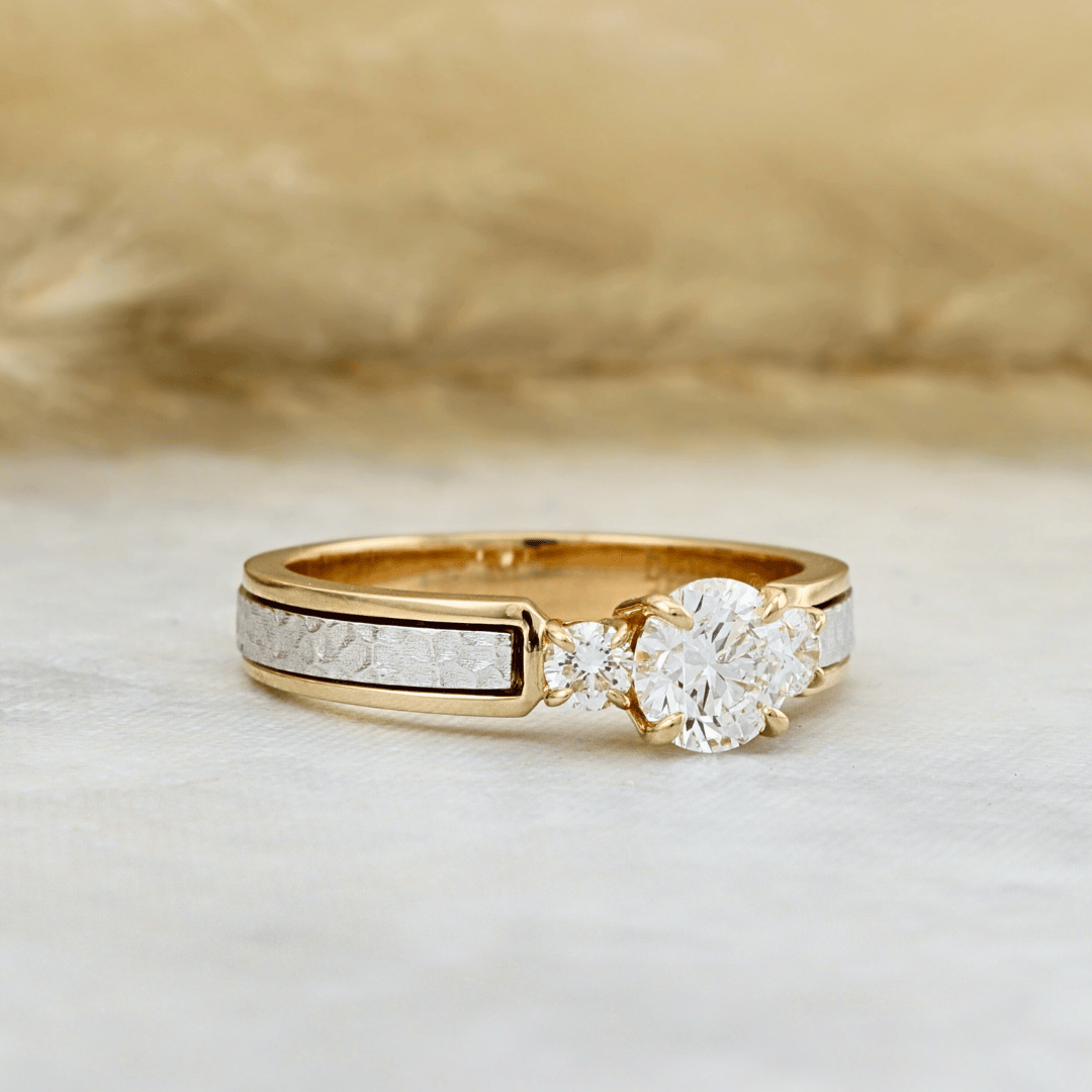 Mathieu Blanchard Bagues Bague Trilogie Martelée à diamants 0,81 CTW