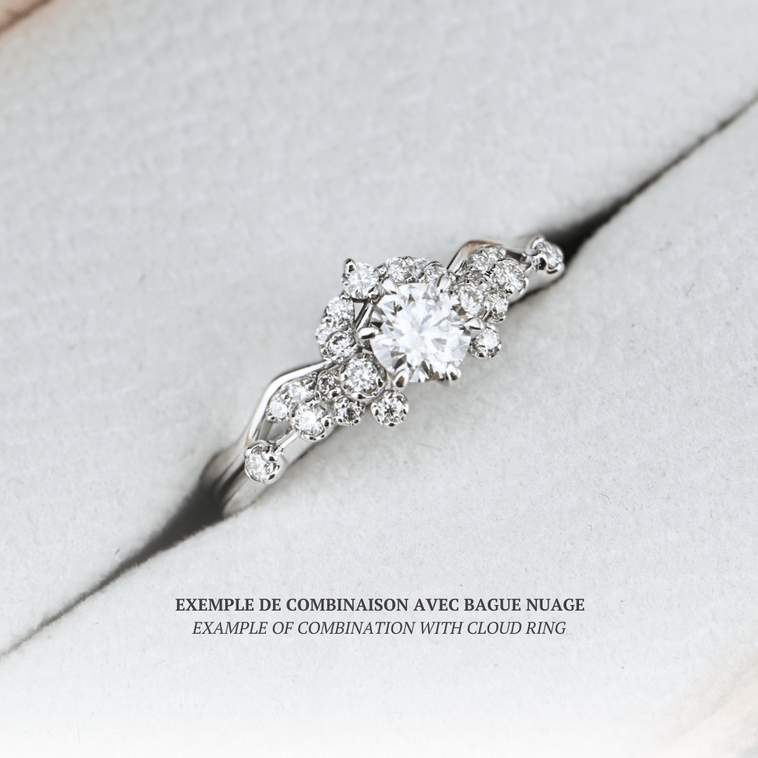 Mathieu Blanchard Bague Vague en or 10K et moissanites