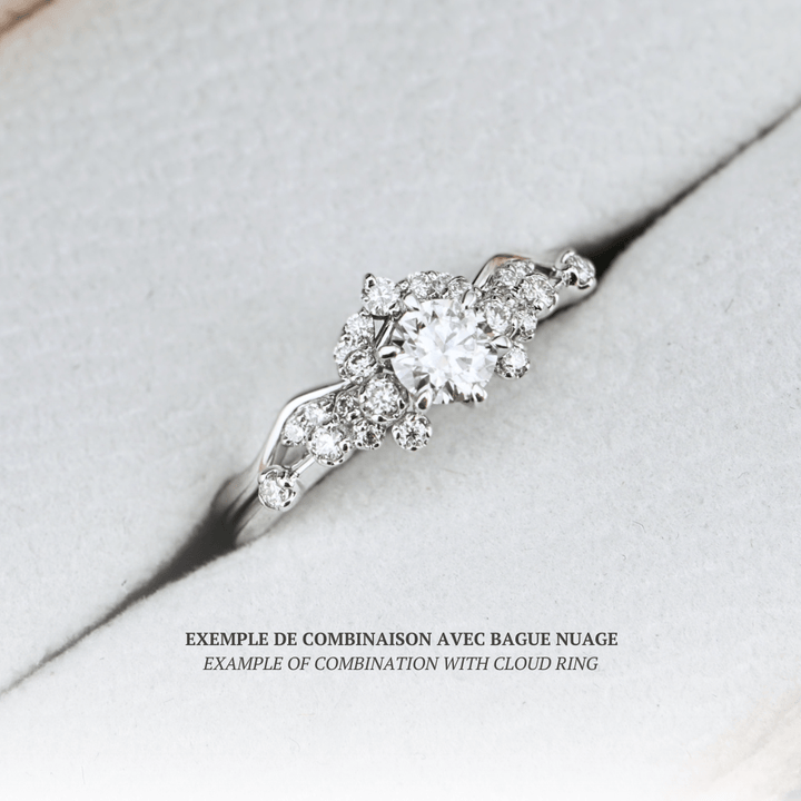 Mathieu Blanchard Bague Vague en or 10K et moissanites