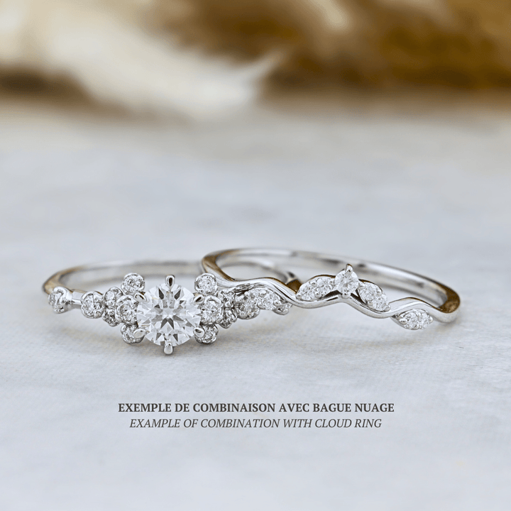 Mathieu Blanchard Bague Vague en or 10K et moissanites