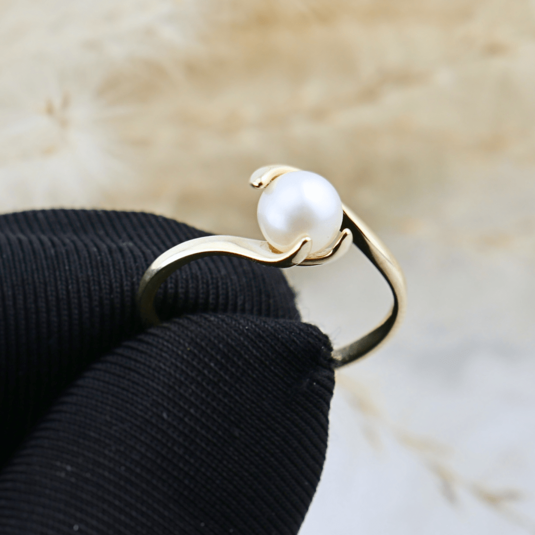 - Bagues Bague Vague en or 10K et perle