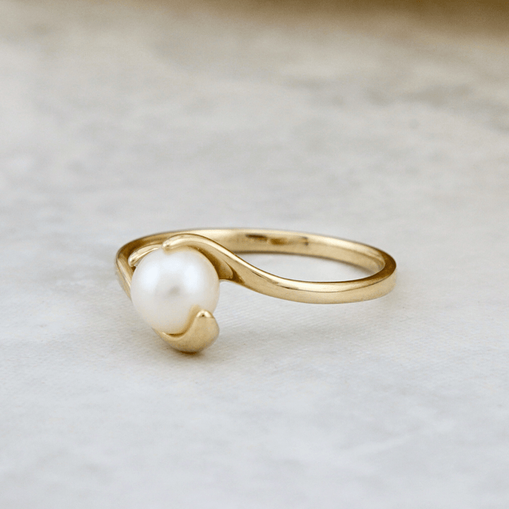 - Bagues Bague Vague en or 10K et perle