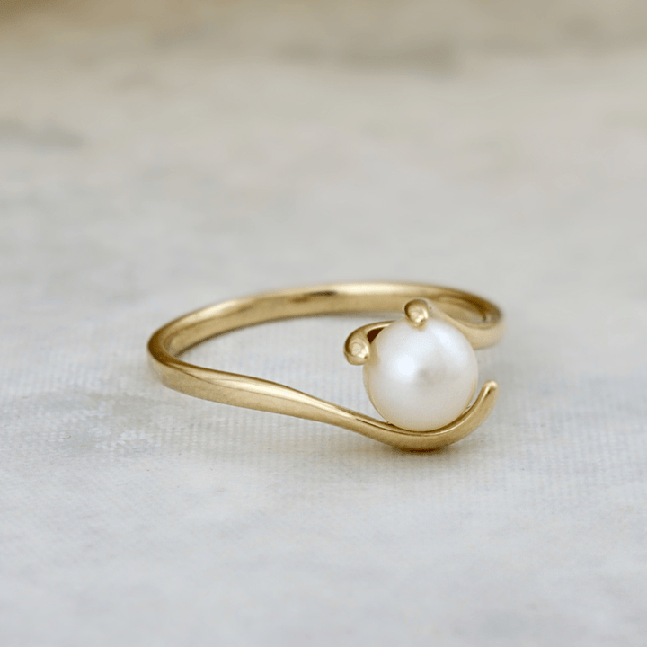 - Bagues Bague Vague en or 10K et perle