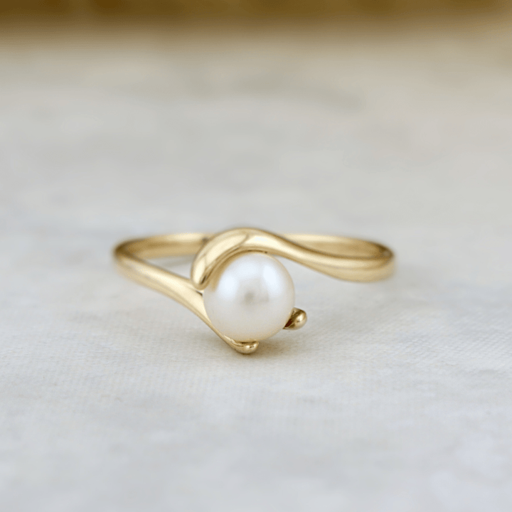 - Bagues Bague Vague en or 10K et perle