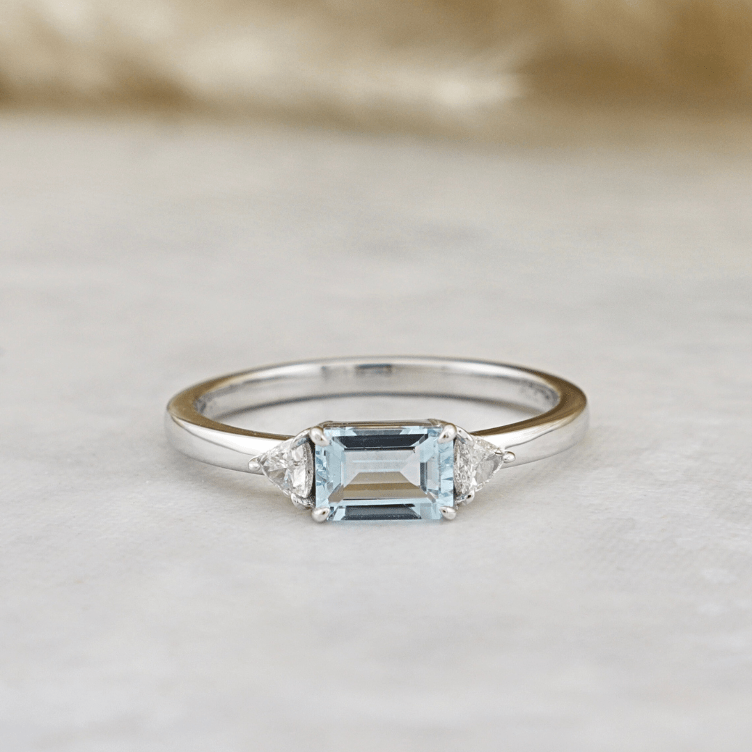 Mathieu Blanchard Bagues Bagues Prisme en or 14K, aigue-marine et diamants
