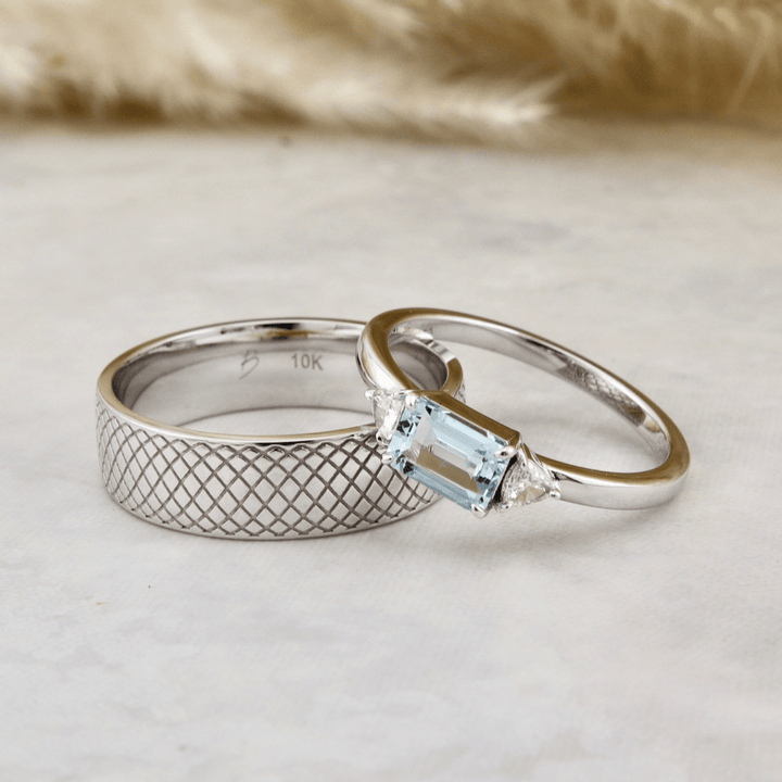 Mathieu Blanchard Bagues Bagues Prisme en or 14K, aigue-marine et diamants