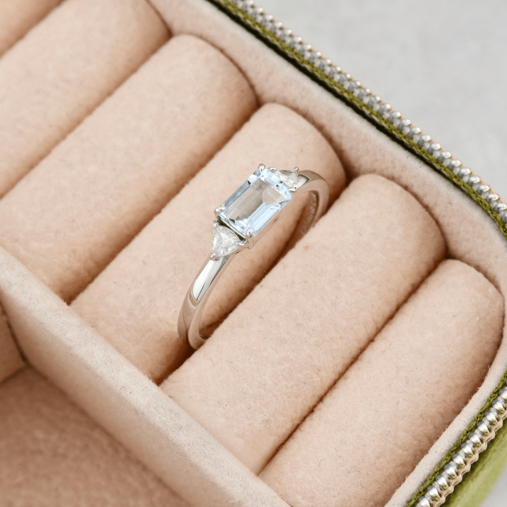 Mathieu Blanchard Bagues Bagues Prisme en or 14K, aigue-marine et diamants