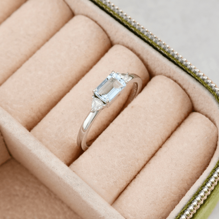 Mathieu Blanchard Bagues Bagues Prisme en or 14K, aigue-marine et diamants