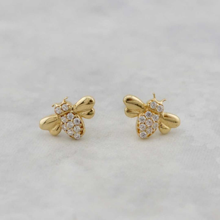 - Boucles d'oreilles Or 10K Boucles d'oreilles Abeilles en or 10K