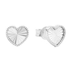 - Boucles d'oreilles Argent / Or 10K Boucles d'oreilles Coeurs en or jaune ou blanc 10K