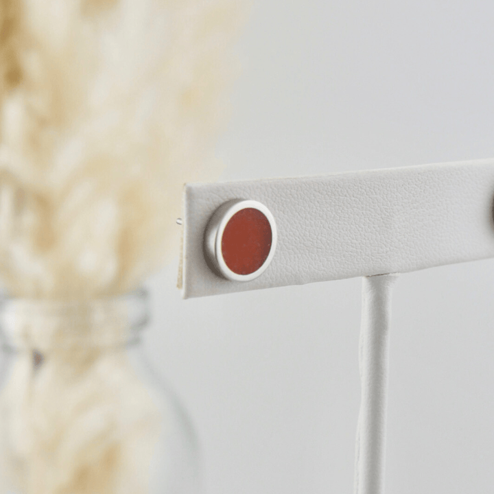 Boucles d’oreilles Corail et en acier inoxydable Mathieu Blanchard Boucles d&