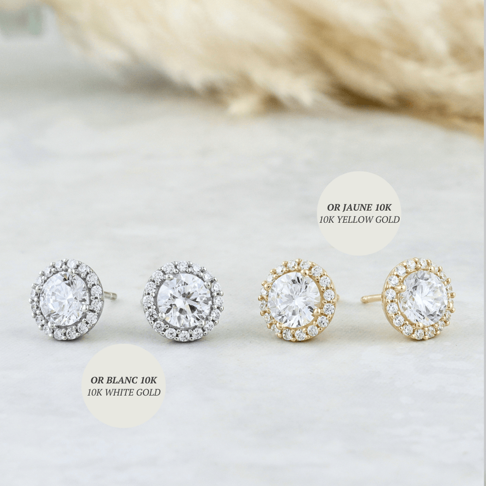 - Boucles d'oreilles Boucles d'oreilles Éclat en or 10K