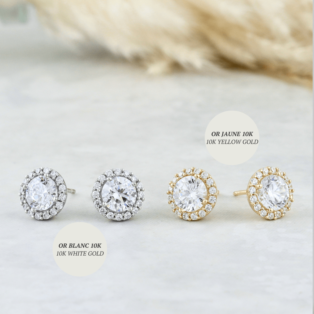 - Boucles d'oreilles Boucles d'oreilles Éclat en or 10K