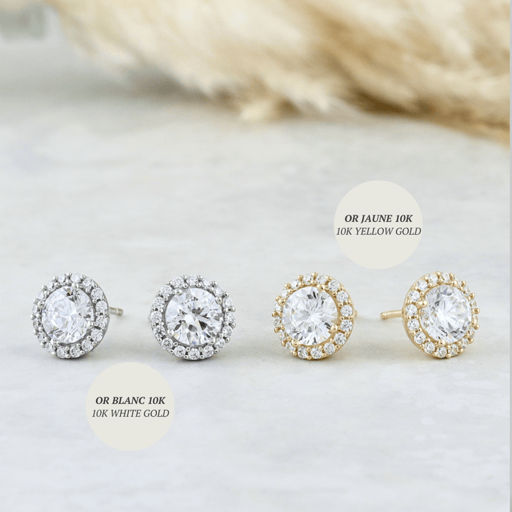 - Boucles d'oreilles Boucles d'oreilles Éclat en or 10K