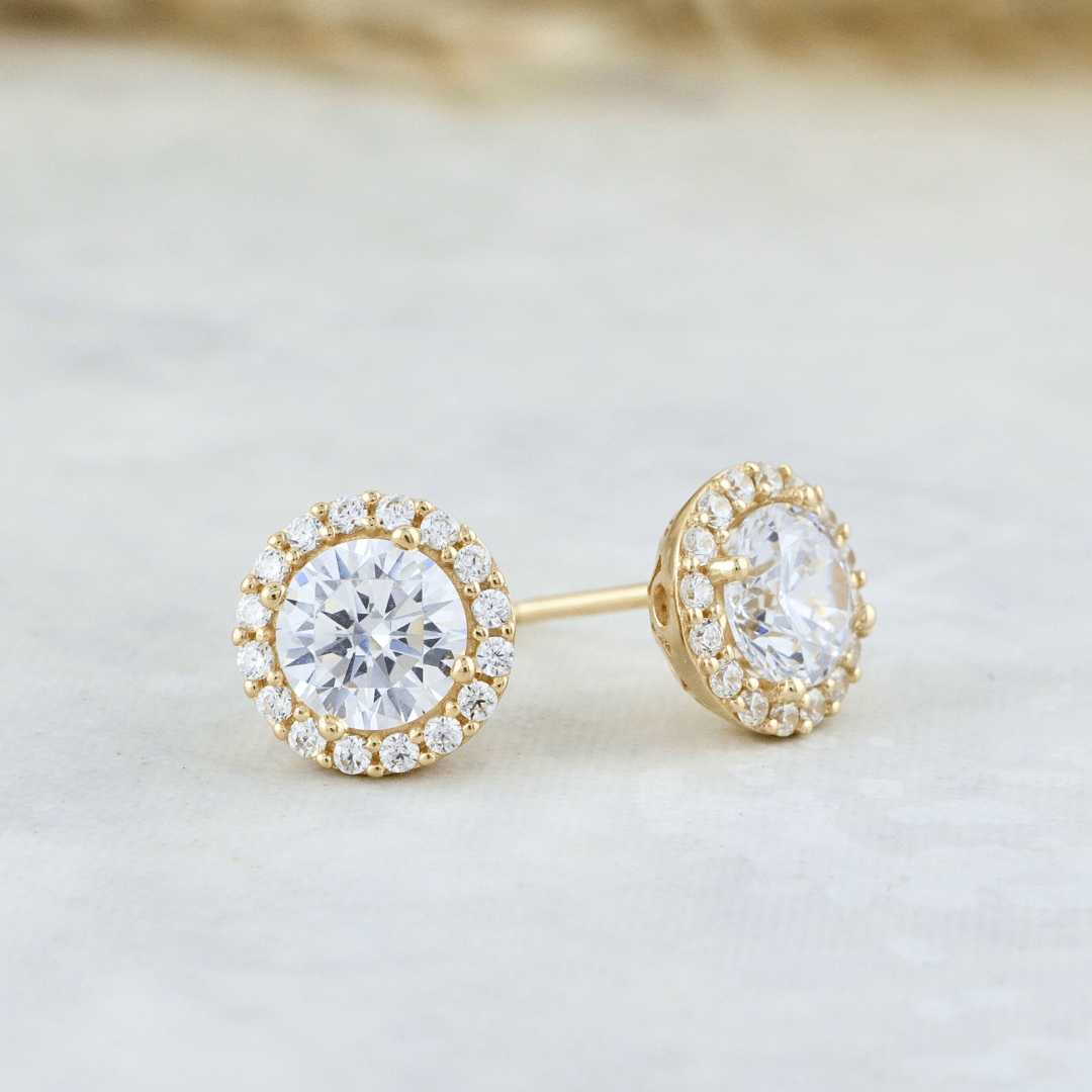 - Boucles d'oreilles Or jaune 10K Boucles d'oreilles Éclat en or 10K