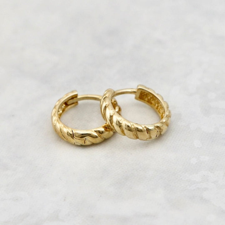 - Boucles d'oreilles Doré / Or 10K Boucles d'oreilles huggies Croissants en or 10K