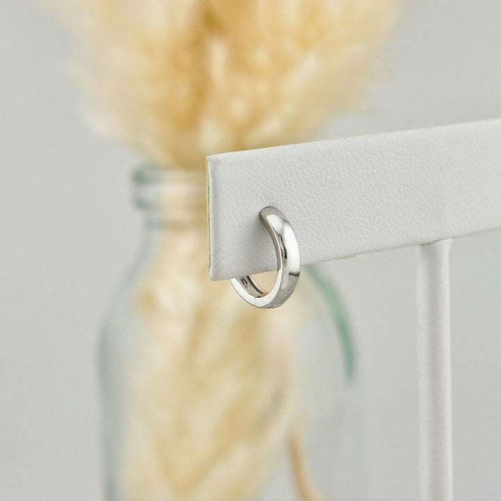 Mathieu Blanchard Boucles d'oreilles 12 mm Boucles d'oreilles Huggies Minimalistes en argent sterling