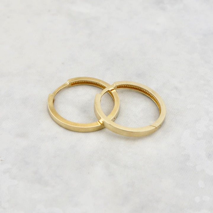 - Boucles d'oreilles Doré / Or 10K Boucles d'oreilles huggies Minimalistes en or 10K