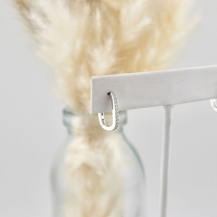 Mathieu Blanchard Boucles d'oreilles Boucles d'oreilles Huggies Minimalistes Scintillantes en argent sterling