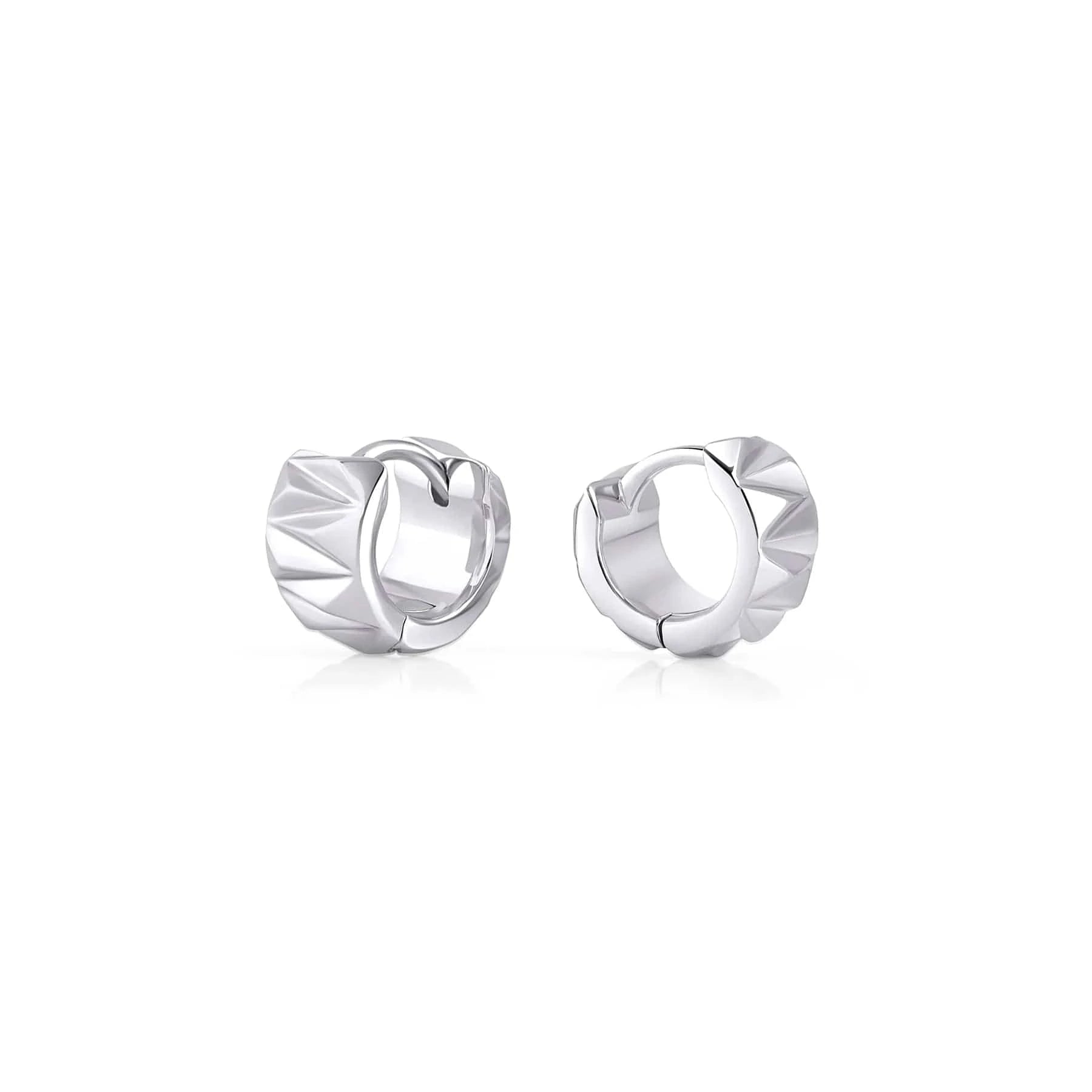 Boucles D'oreilles Anneaux En Acier Nickelé Marron/multicolore - NEUF Sans Emballage