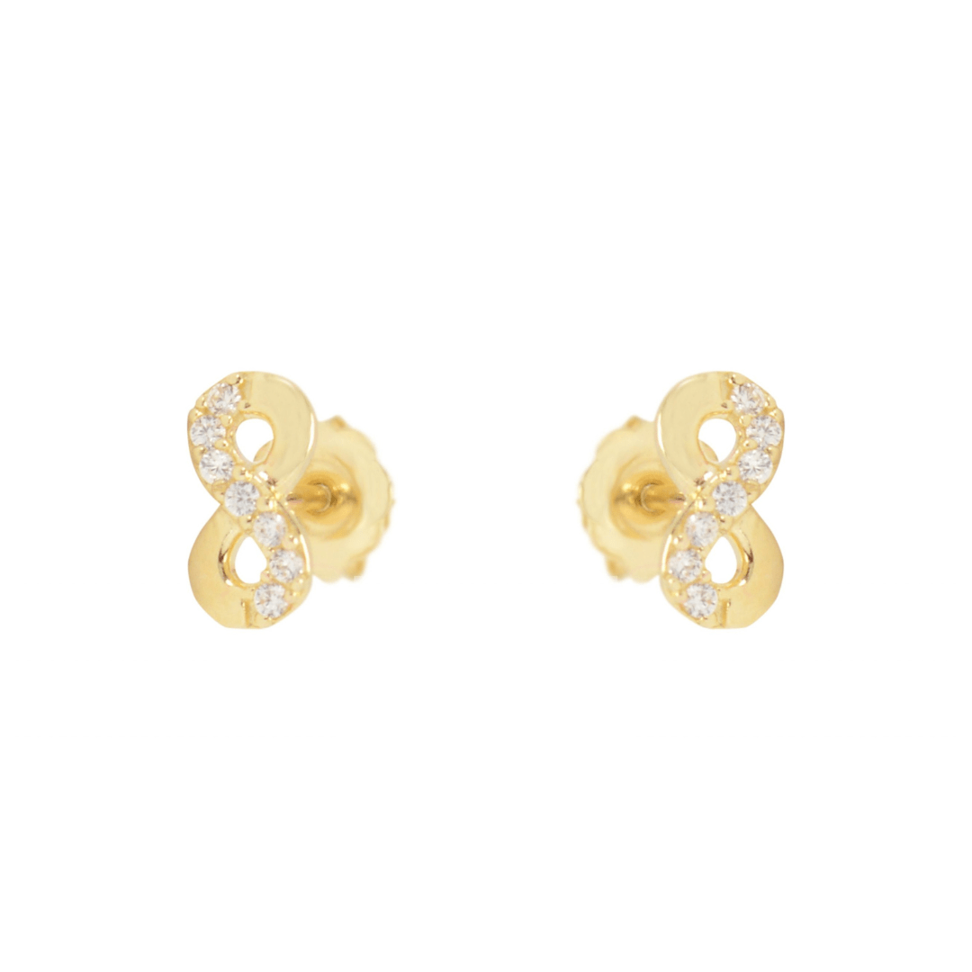 - Boucles d'oreilles Doré / Or 10K Boucles d'oreilles Infini en or 10K