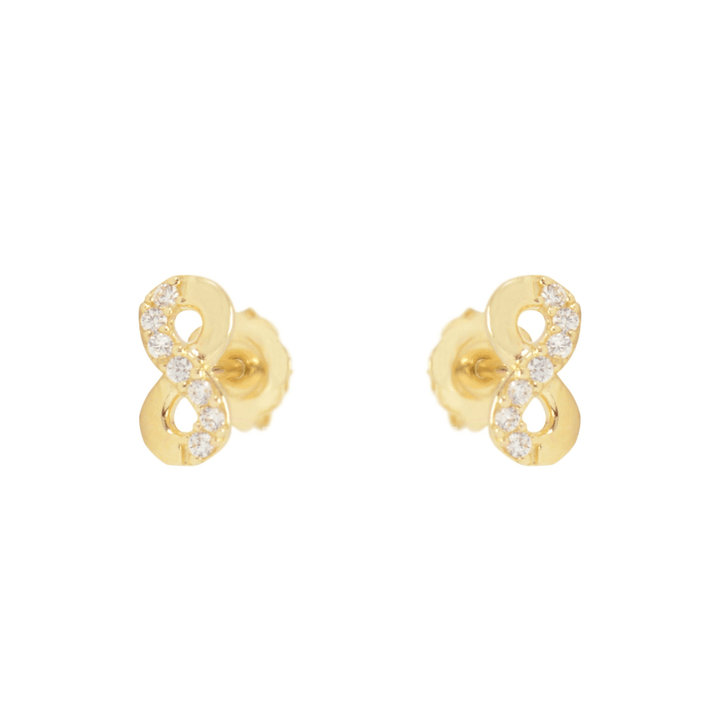 - Boucles d'oreilles Doré / Or 10K Boucles d'oreilles Infini en or 10K