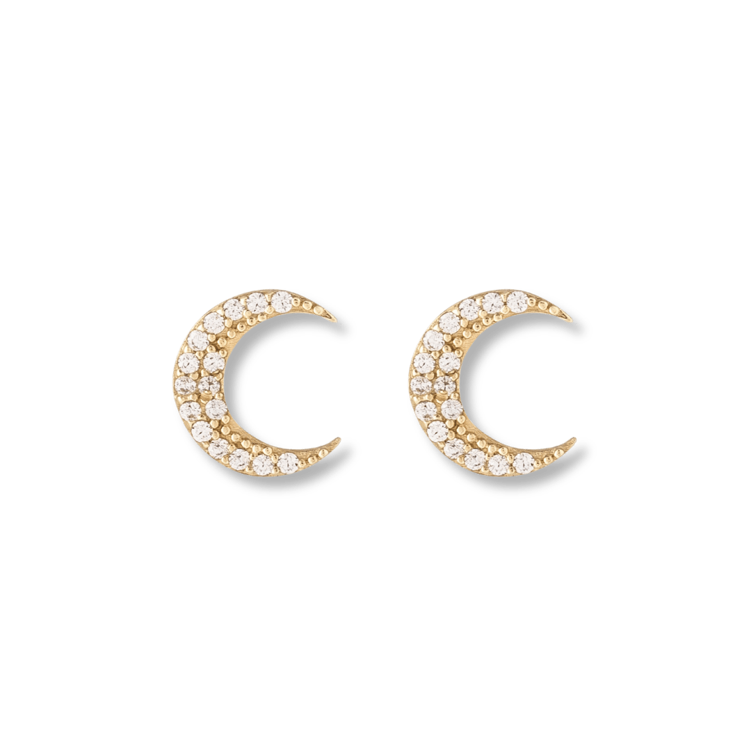 - Boucles d'oreilles Boucles d'oreilles Lune en or 10K