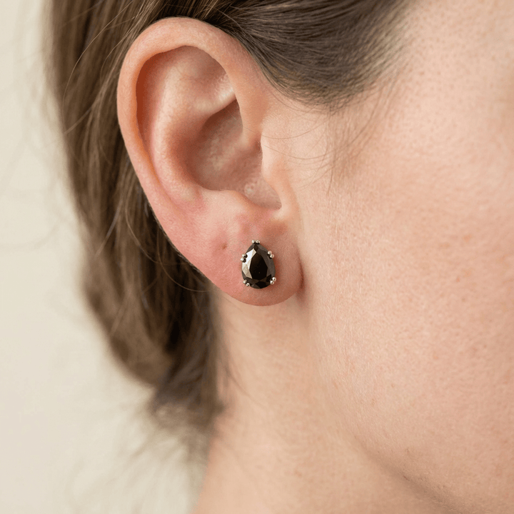 Mathieu Blanchard Boucles d'oreille Boucles d'oreilles Moissanites noires en or 10K - 14K - 18K ou platine