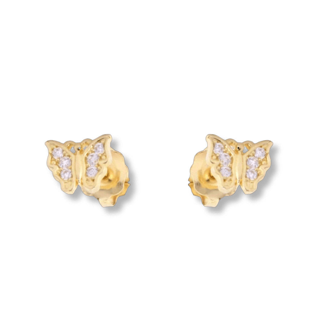 - Boucles d'oreilles Boucles d'oreilles Papillons en or 10K